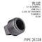 B & K STZ Industries 3/4 in. MIP each Black Malleable Iron Plug 310UPP-34 - alternate 3